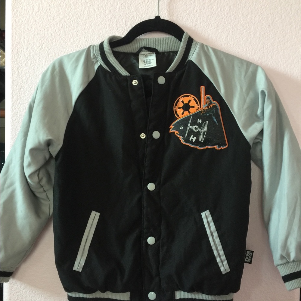 Disney Black and Light Gray Star Wars Puffer Jacket